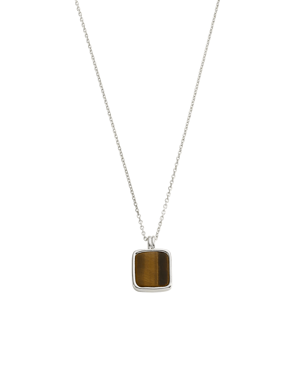 Kirstin Ash Necklaces Silver / Tiger Eye Stone Pendant Necklace