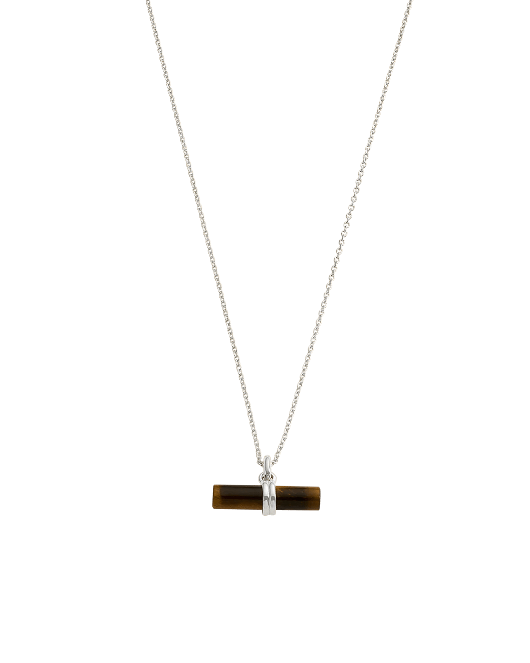 Kirstin Ash Necklaces Silver / Tiger Eye T-Bar Necklace