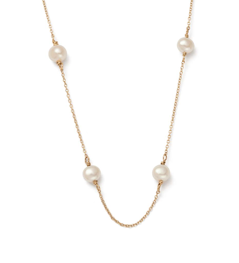 Kirstin Ash Necklaces Solid Gold Kirstin Ash Moon Tide Pearl Necklace