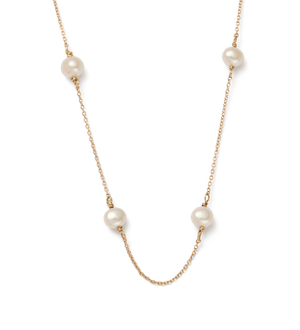 Kirstin Ash Necklaces Solid Gold Kirstin Ash Moon Tide Pearl Necklace