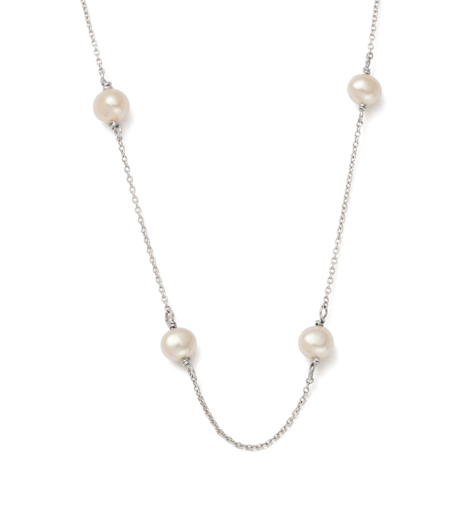 Kirstin Ash Necklaces Solid Gold Kirstin Ash Moon Tide Pearl Necklace