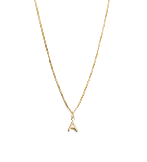 Kirstin Ash Necklaces Yellow Gold / A Kirstin Ash Outline Initial Necklace A-Z