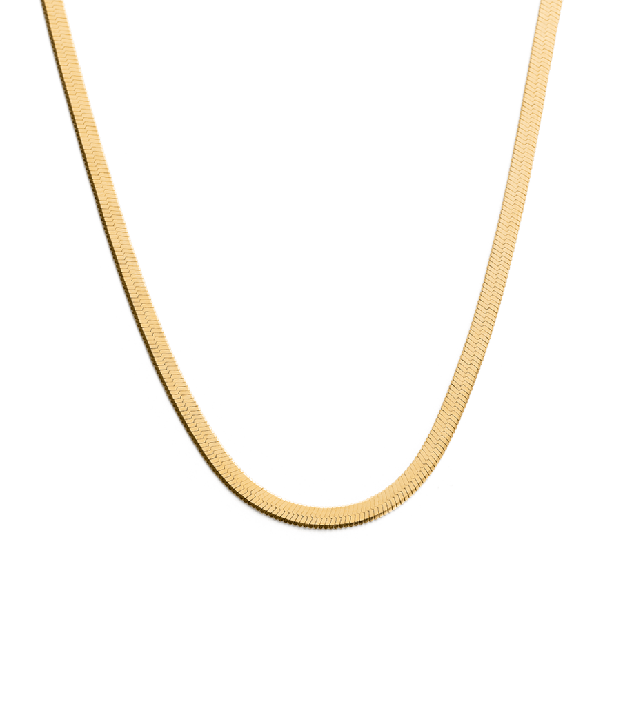 Kirstin Ash Necklaces Yellow Gold Kirstin Ash Herrinbone Chain