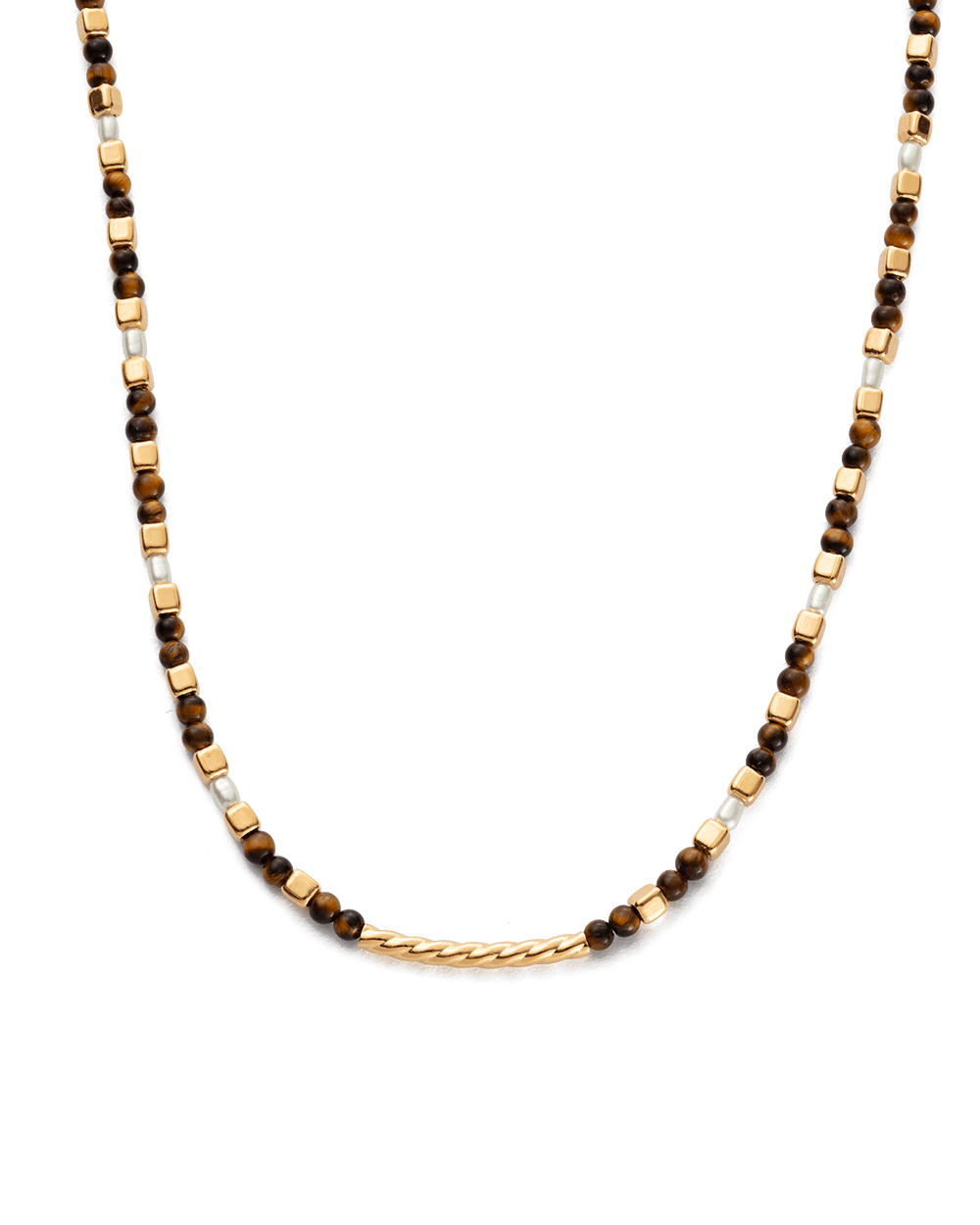 Kirstin Ash Necklaces Yellow Gold Kirstin Ash Soleil Tigers Eye Necklace