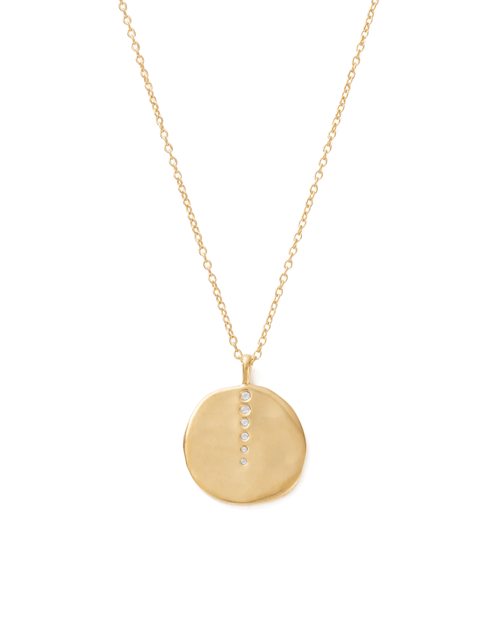 Kirstin Ash Necklaces Yellow Gold Kirstin Ash Sun Lines Coin Necklace