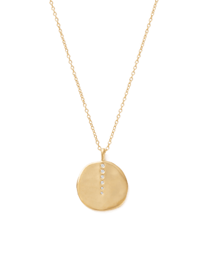 Kirstin Ash Necklaces Yellow Gold Kirstin Ash Sun Lines Coin Necklace