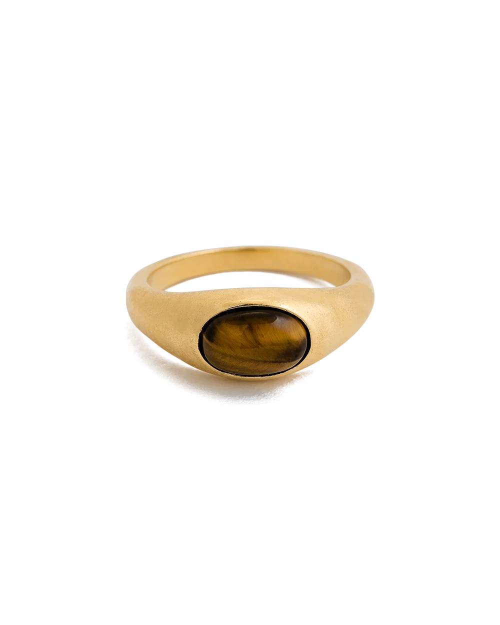 Kirstin Ash Rings 6 Kirstin Ash Tiger’s Eye Ring – 18k Gold Vermeil