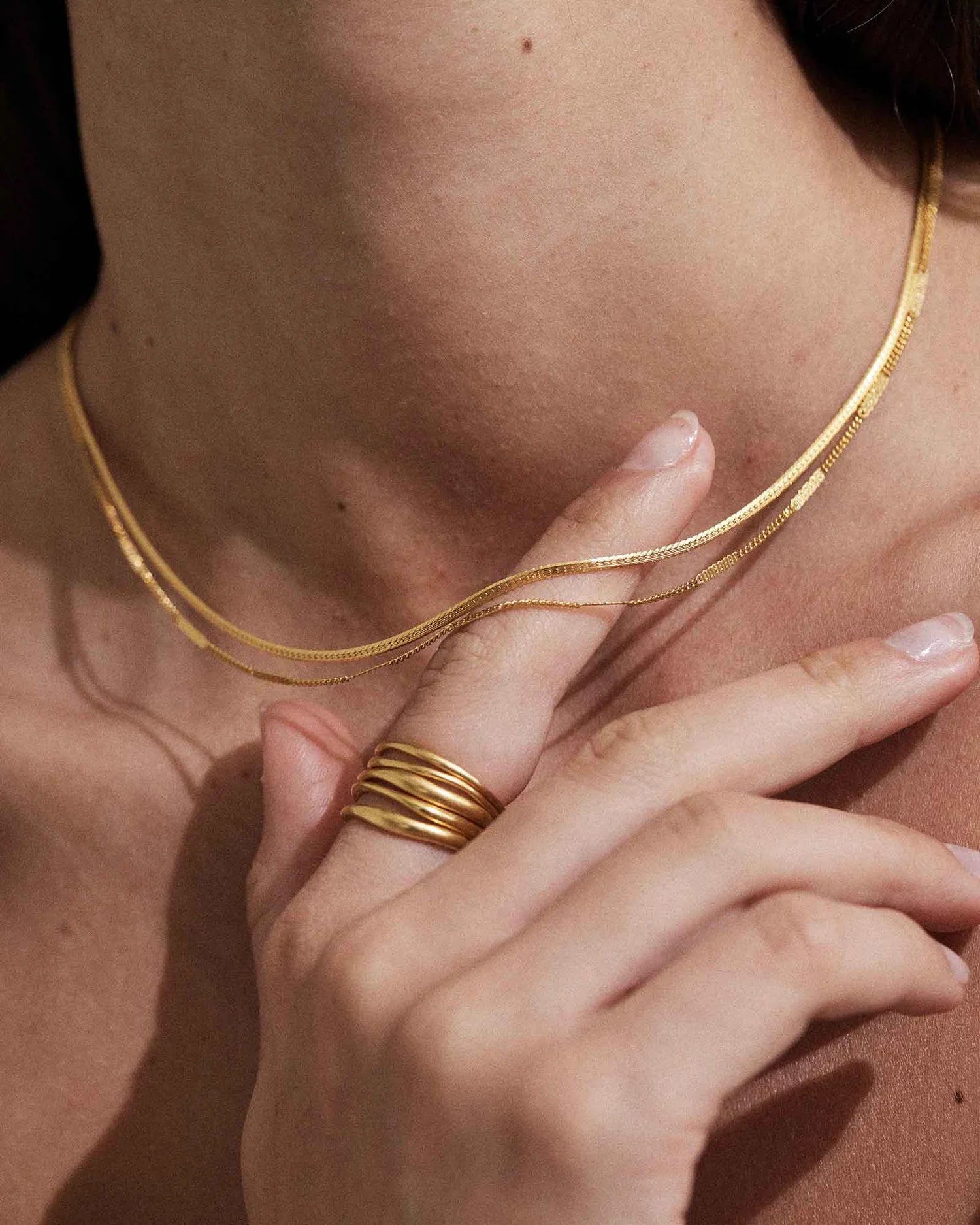 Kirstin Ash Rings Yellow Gold / 6 Kirstin Ash Shift Stacking Ring