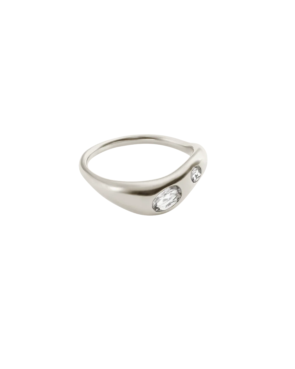 Kirstin Ash Rings Kirstin Ash Vessel White Topaz Ring – Gold & Silver