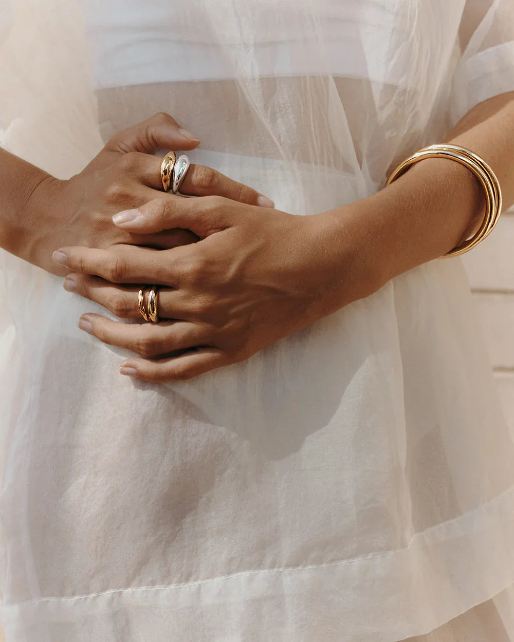 Kirstin Ash Rings Kirstin Ash Within Motion Dome Ring – Gold & Silver