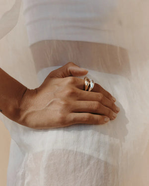 Kirstin Ash Rings Kirstin Ash Within Motion Dome Ring – Gold & Silver