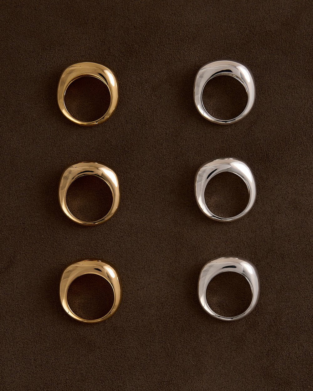 Kirstin Ash Rings Kirstin Ash Within Motion Dome Ring – Gold & Silver
