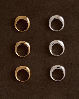 Kirstin Ash Rings Kirstin Ash Within Motion Dome Ring – Gold & Silver