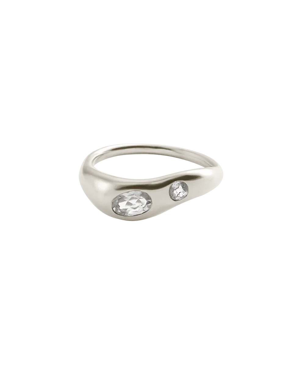 Kirstin Ash Rings Silver / 5 Kirstin Ash Vessel White Topaz Ring – Gold & Silver