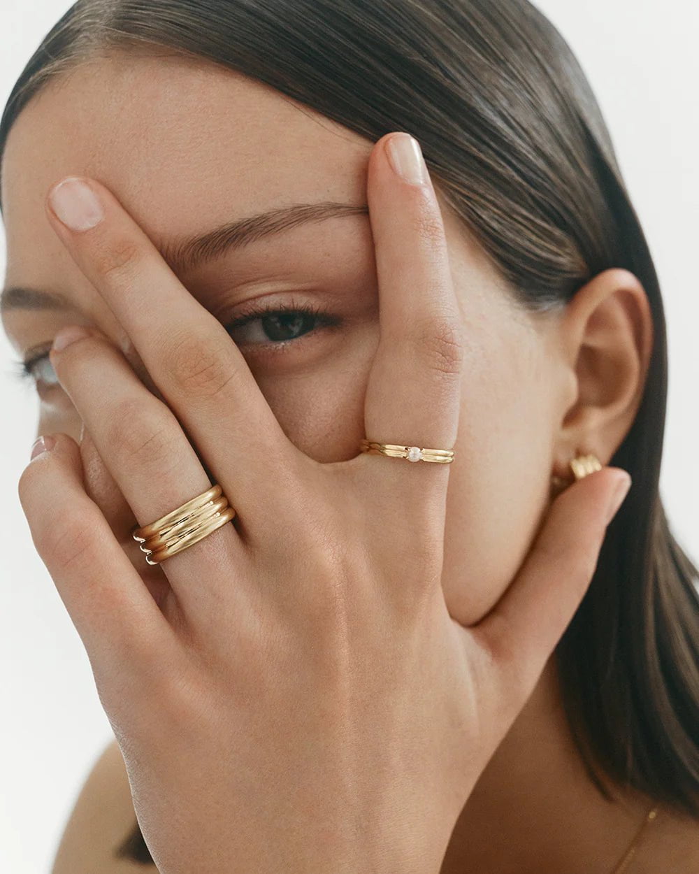 Kirstin Ash Rings Yellow Gold / 6 Solace Pearl Ring