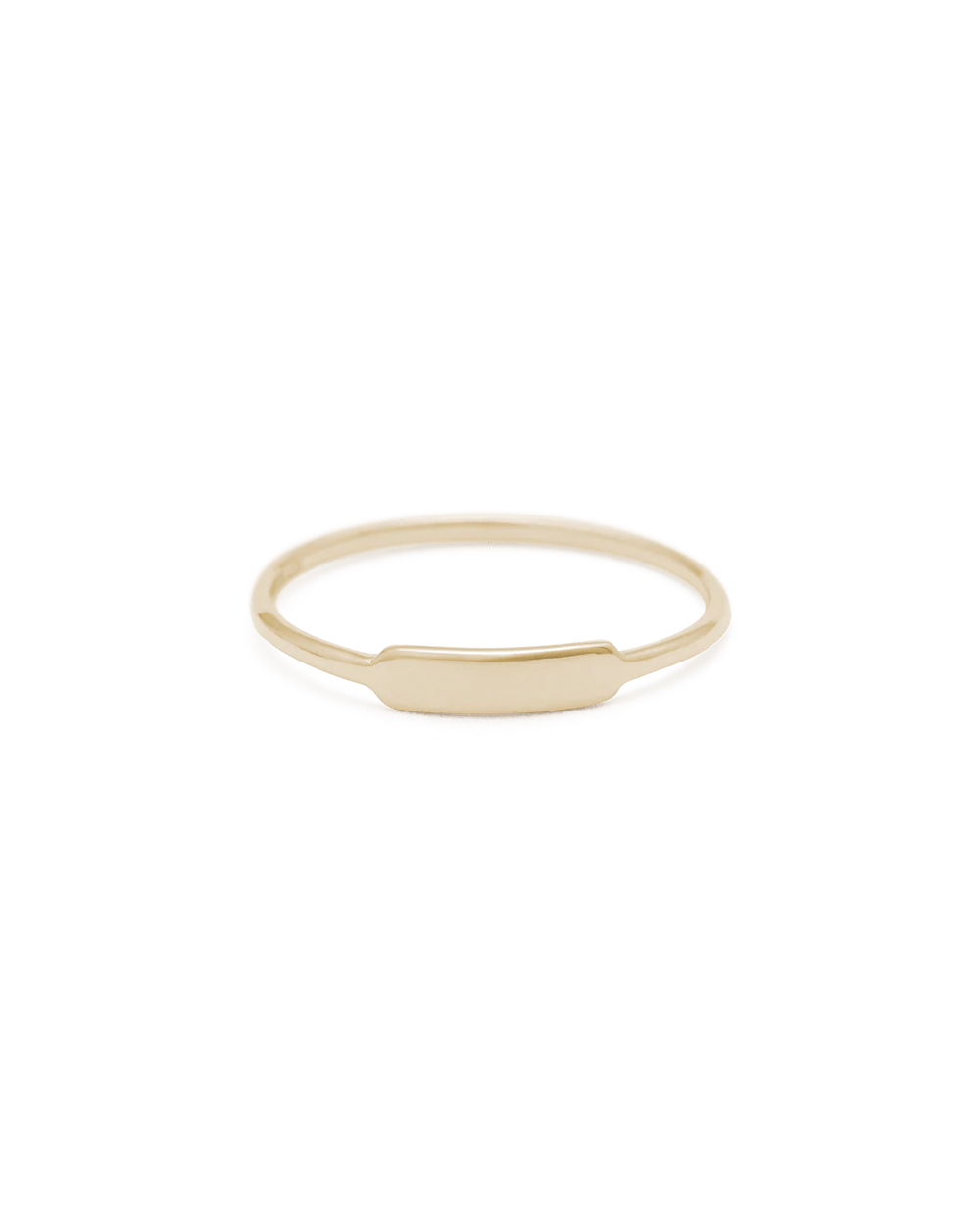 Kirstin Ash Rings Solid Gold / J Engravable Petite Bar Ring