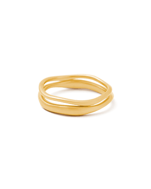 Kirstin Ash Rings Yellow Gold / 6 Kirstin Ash Shift Stacking Ring