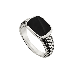 Najo Black / 10 Najo Navigator Men’s Silver Ring