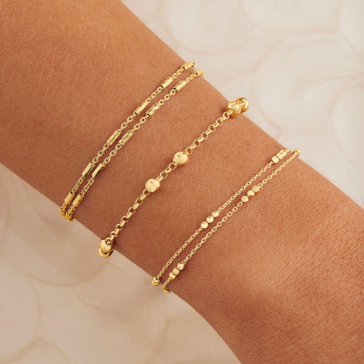 Najo Bracelets Yellow Gold Equilibrium Double-Strand Bracelet