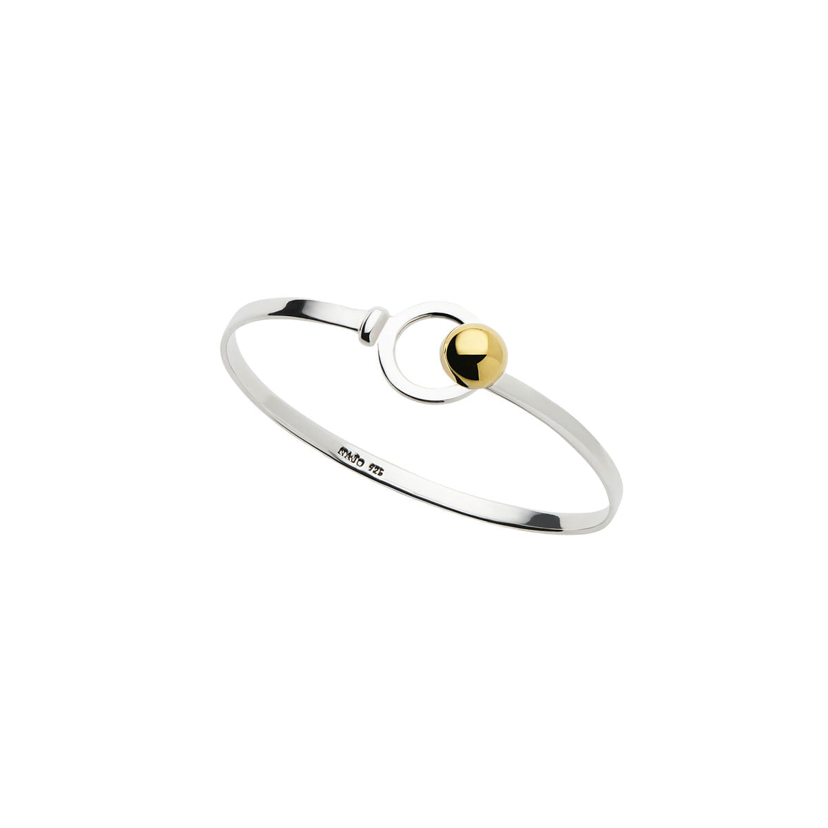 Najo Bracelets Gold Najo Aurora Flat Wire Bangle – Gold & Silver