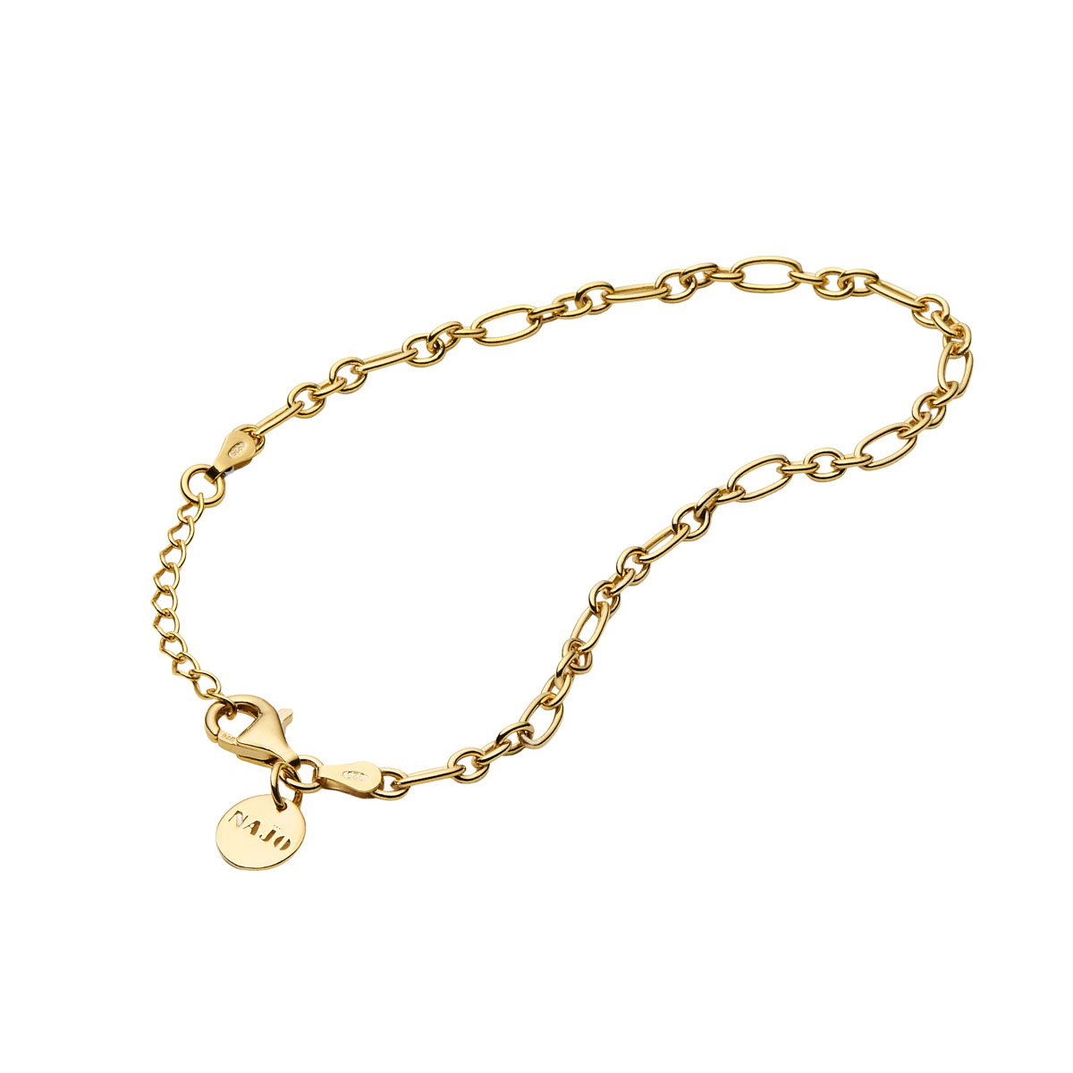 najo bracelets gold najo daybreak oval link bracelet gold silver