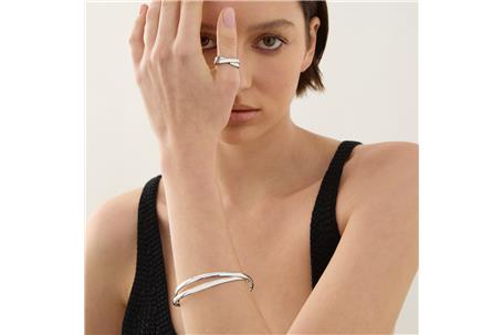 Najo Bracelets Najo Bangle Duet Silver (68mm)