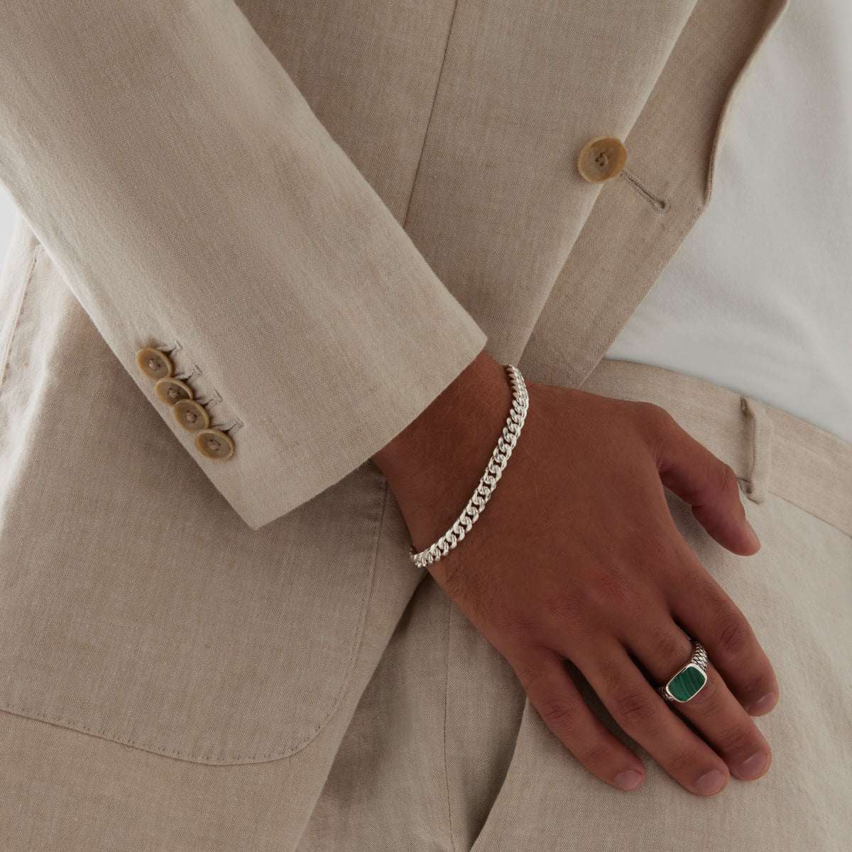 Najo Bracelets Najo Cuban Men’s Chain Bracelet – Sterling Silver
