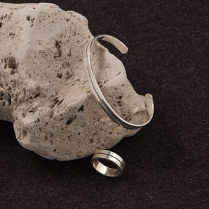 Najo Bracelets Najo Horizon Men's Silver Cuff