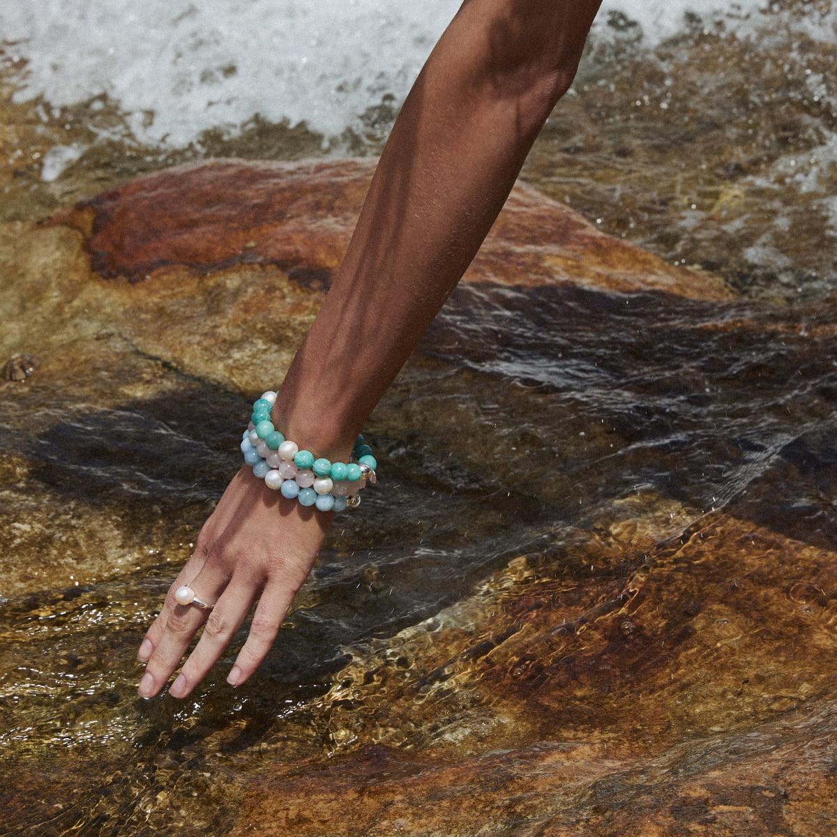 najo-bracelets-najo-sunset-amazonite-pearl-stretch-bracelet-1236667431