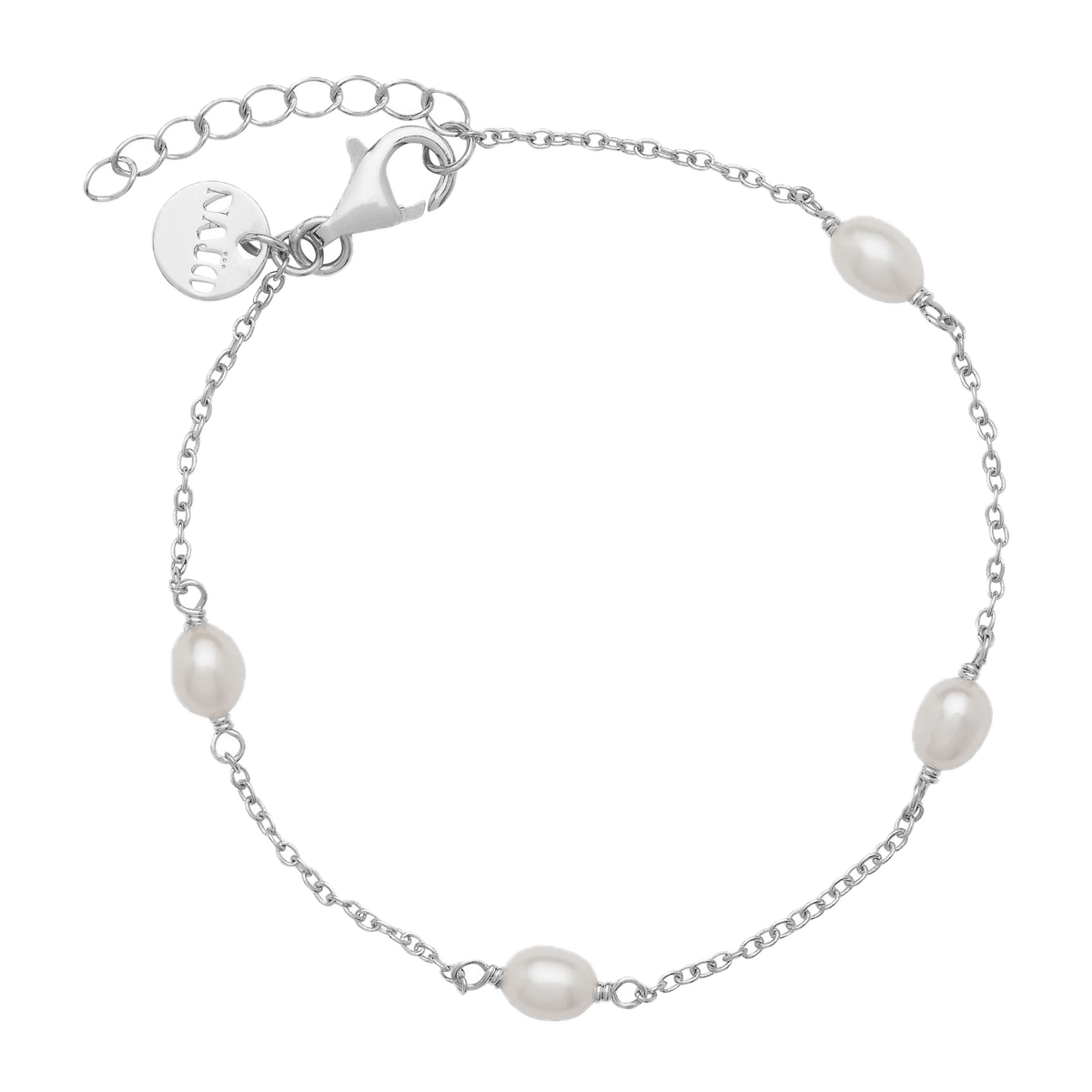Najo Bracelets Silver Najo Tidal Whisper Pearl Bracelet – Sterling Silver & Gold Plated