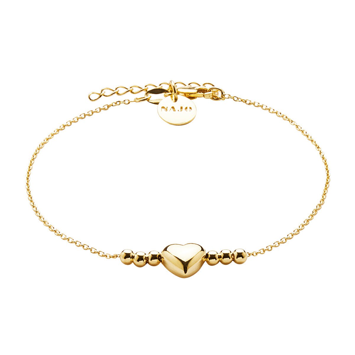 Najo Bracelets Yellow Gold Amore Charm Bracelet
