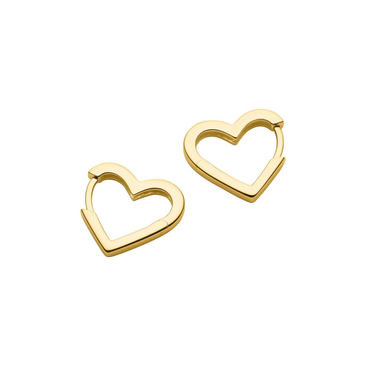 Najo Earrings Gold Najo Ardour Heart Huggie Earrings – Gold & Silver