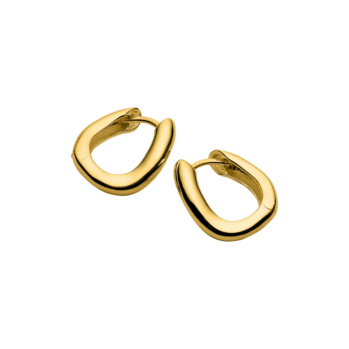 Najo Earrings Gold Najo Balm Oval Huggie Earrings – Gold & Silver