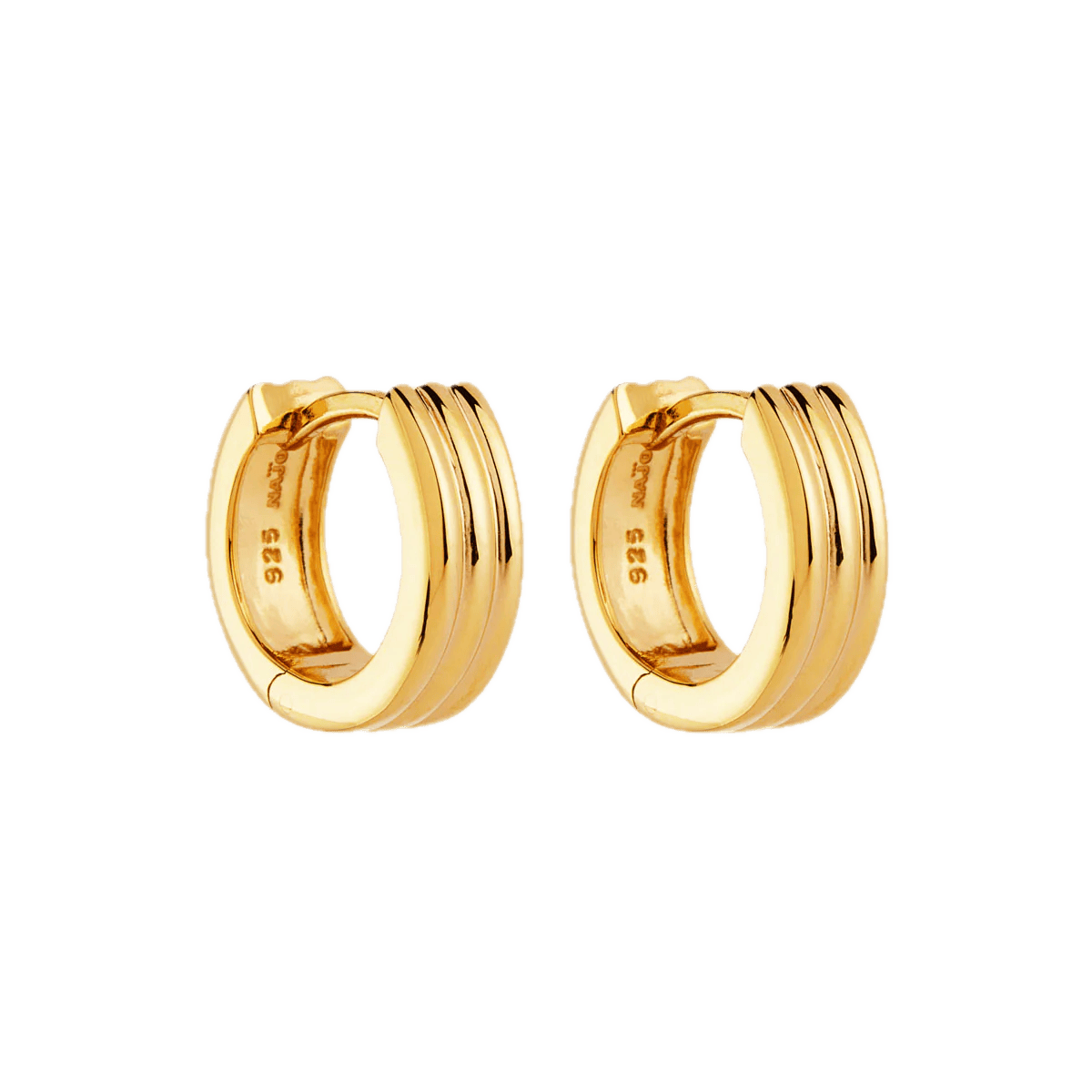 Najo Earrings Gold Najo Carrousel Huggie Earrings