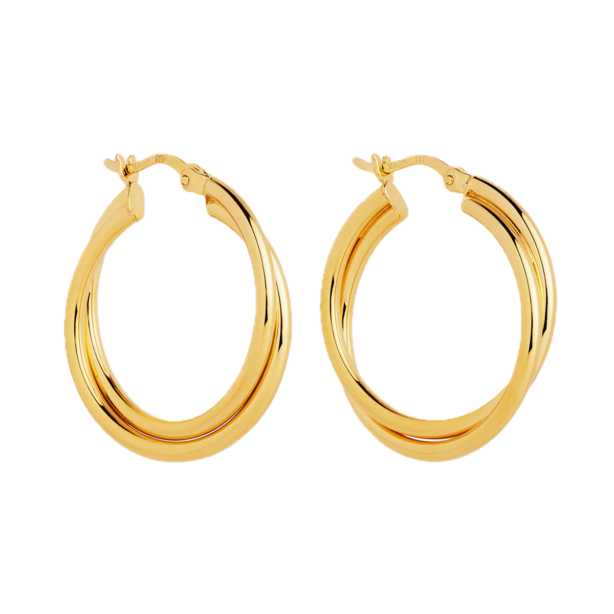 Najo Earrings Gold Najo Duet Hoop Earrings