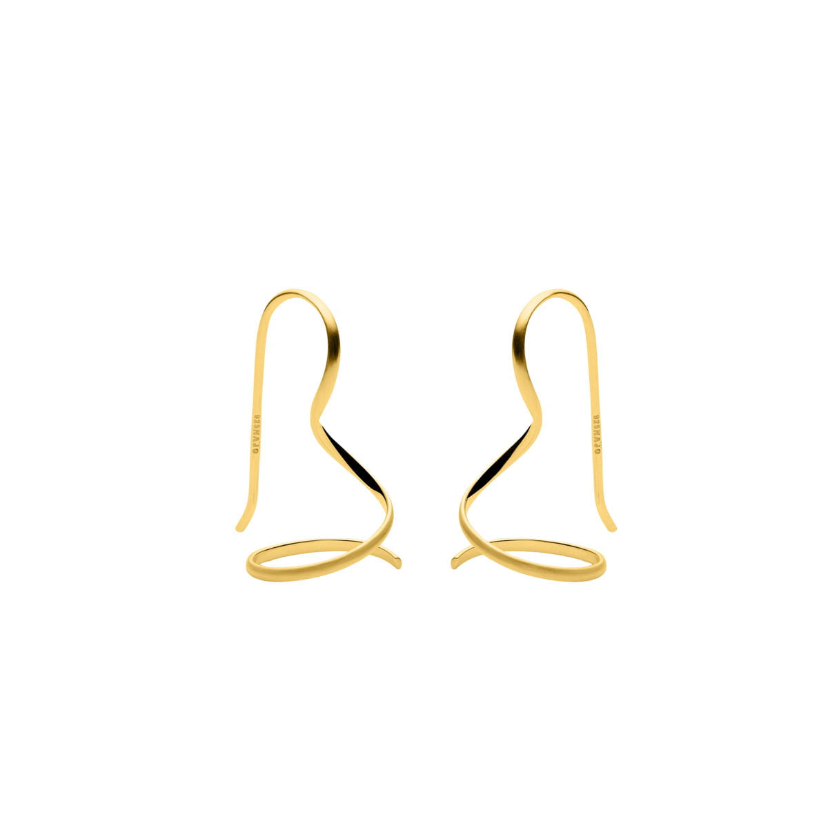 Najo Earrings Gold Najo Endless Curl Drop Earrings – Gold & Silver