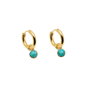 Najo Earrings Gold Najo Heavenly Turquoise Earrings – Sterling Silver & Gold Plated