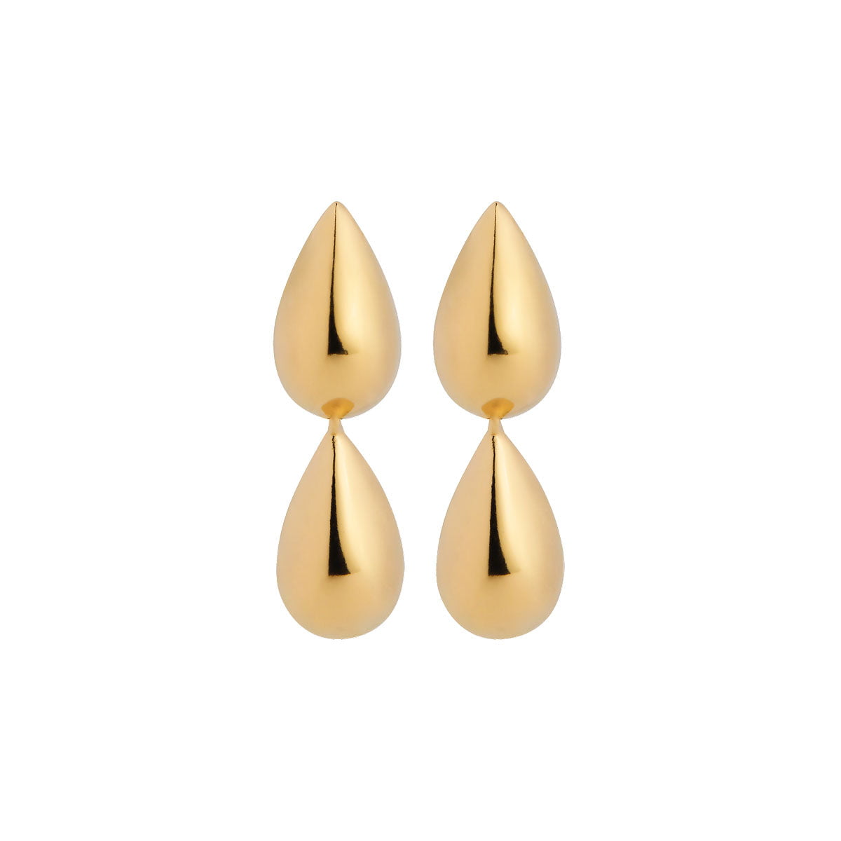 Najo Earrings Gold Najo Liora Double drop stud