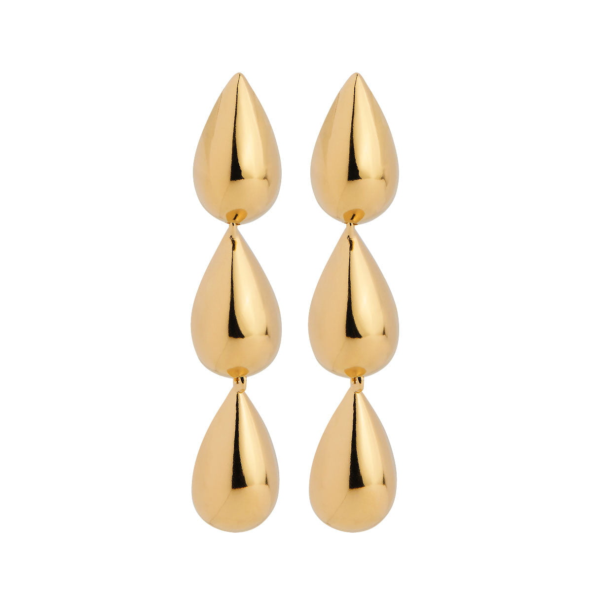 Najo Earrings Gold Najo Liora Earring Triple drop Stud