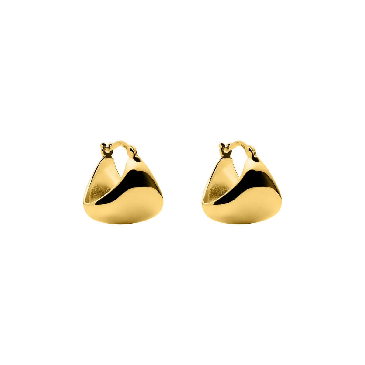 Najo Earrings Gold Najo Morning Echo Triangular Hoop Earrings – Gold & Silver