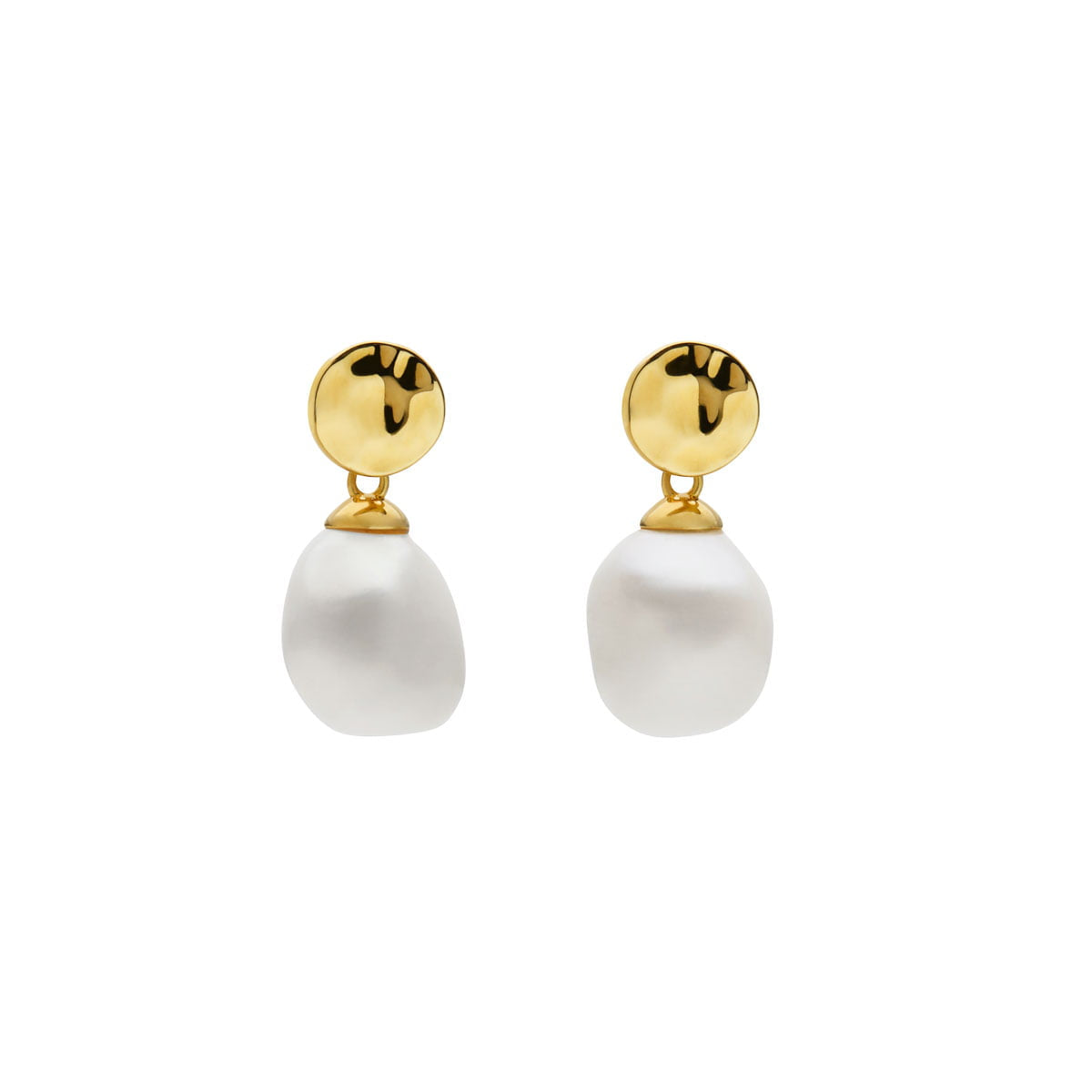 Najo Earrings Gold Najo Ocean Drift Freshwater Pearl Drop Earrings – Gold & Silver