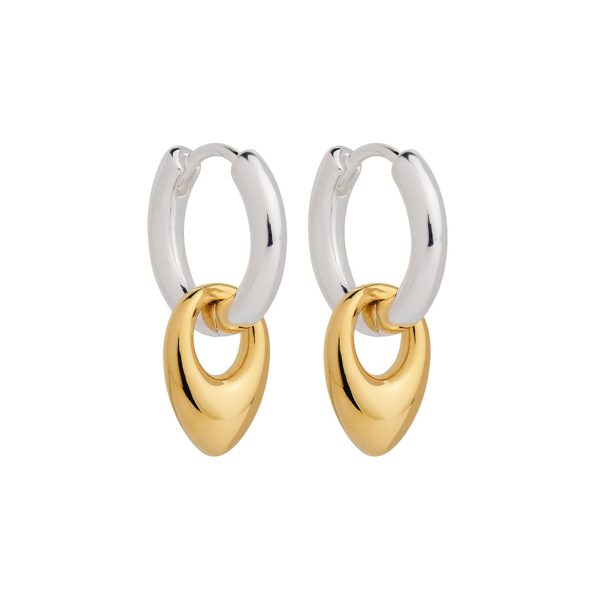 Najo Earrings Gold Najo Petal Huggie Earring