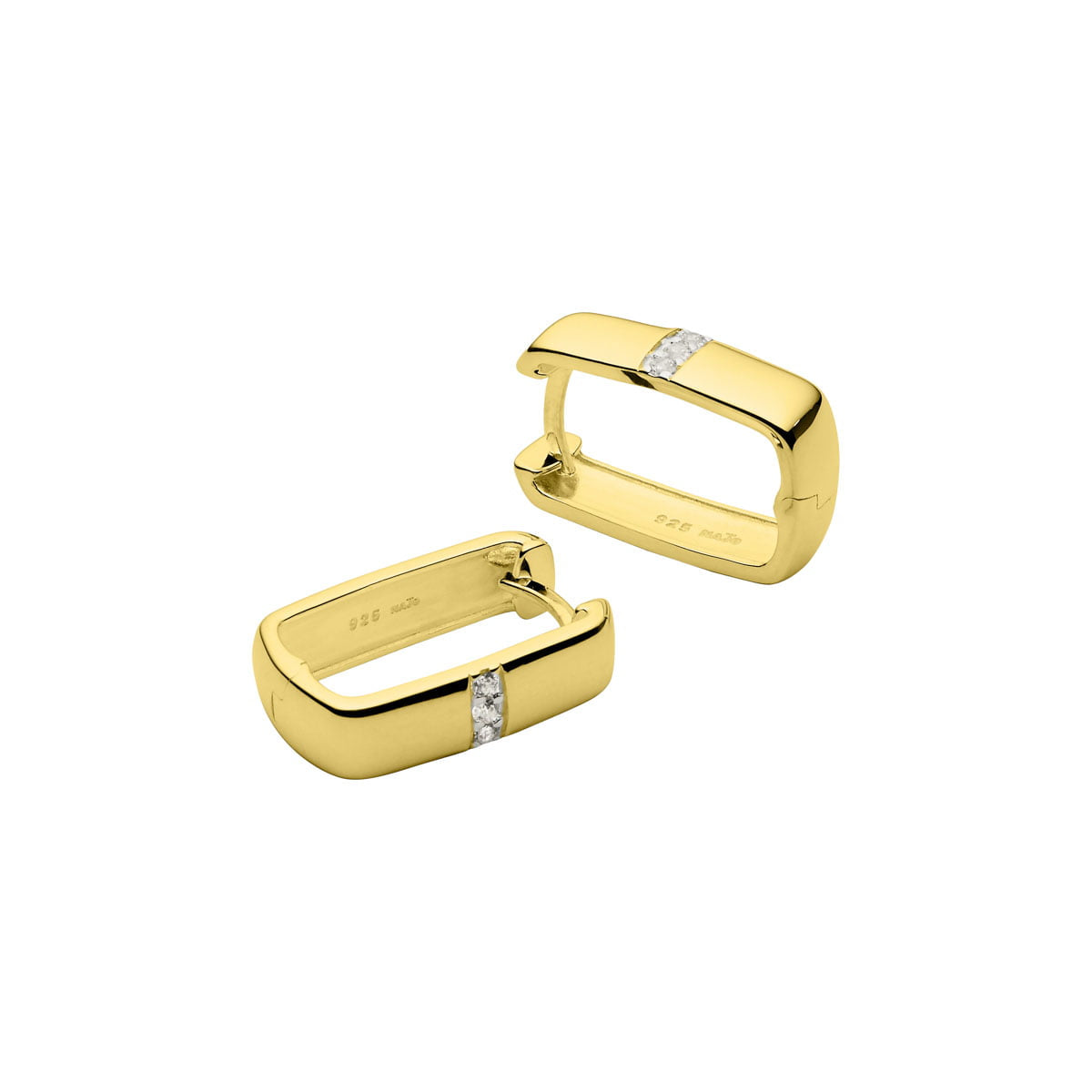 Najo Earrings Gold Najo Starlight Cubic Zirconia Huggie Earrings – Gold & Silver