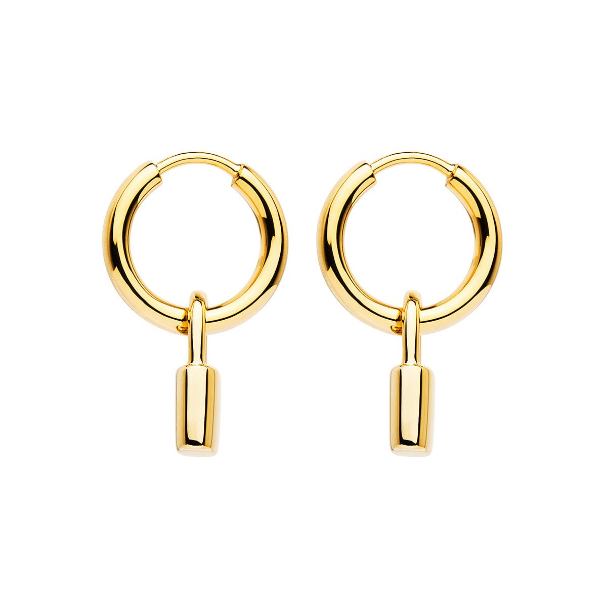 Najo Earrings Love Lock Huggie Earrings