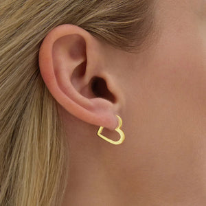 Najo Earrings Najo Ardour Heart Huggie Earrings – Gold & Silver