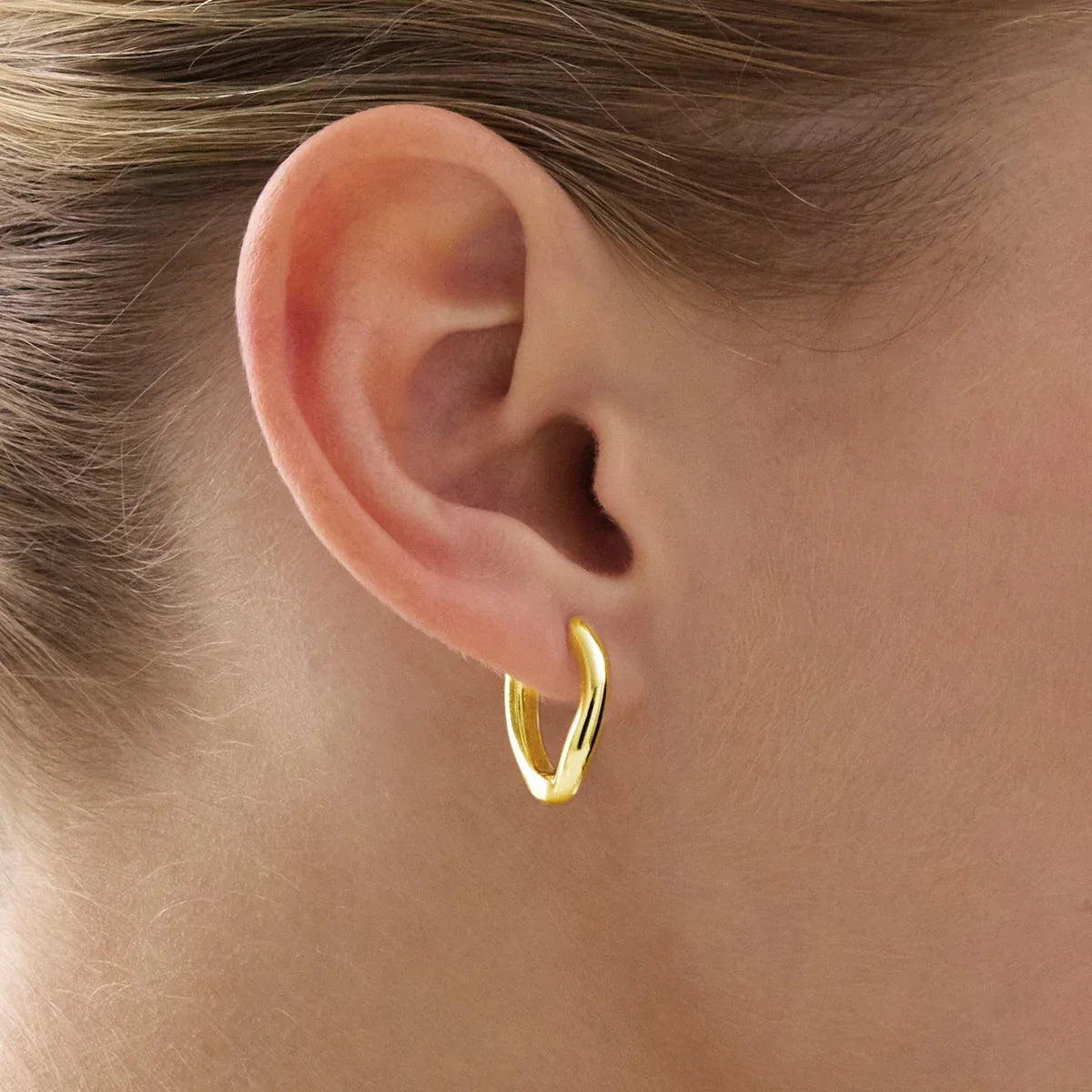 Najo Earrings Najo Balm Oval Huggie Earrings – Gold & Silver