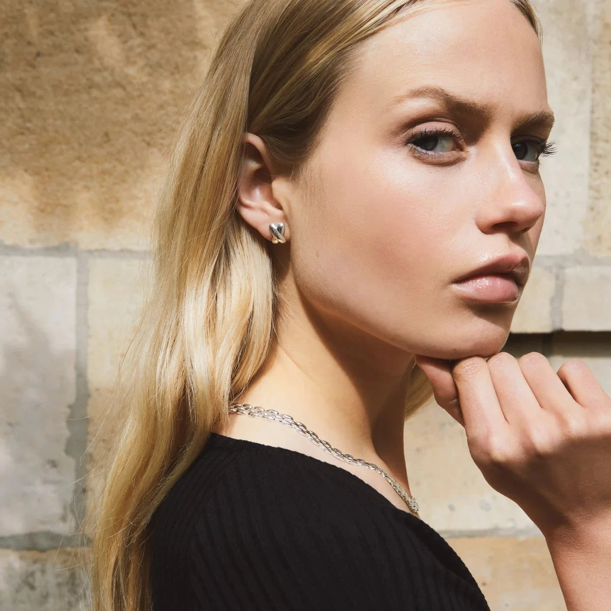 Najo Earrings Silver / Gold Najo Bisous stud earrings