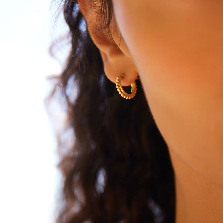 Najo Earrings Yellow Gold Najo Chia Hoop Earrings