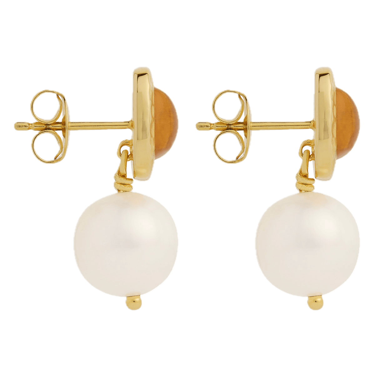 Najo Earrings Najo Coral Kiss Pearl Earring