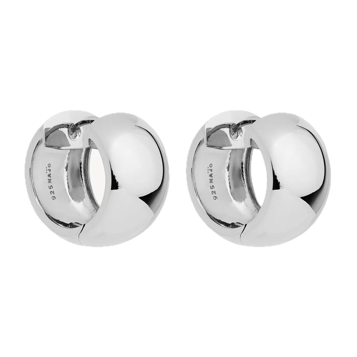 Najo Earrings Najo Daynight Huggie Earrings Silver